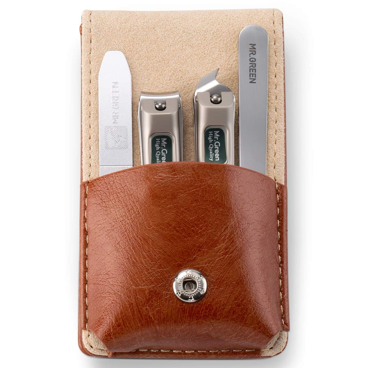 MR.GREEN Nail Clipper Set 4Pcs in leather case