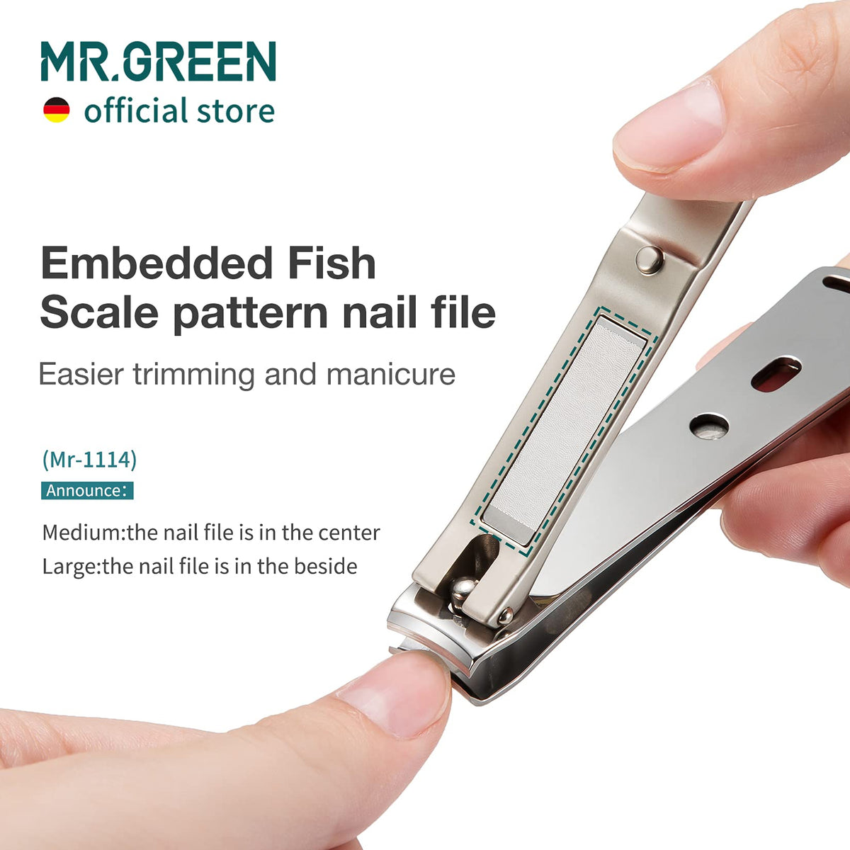 MR.GREEN Nail Clippers ergonomic design side view