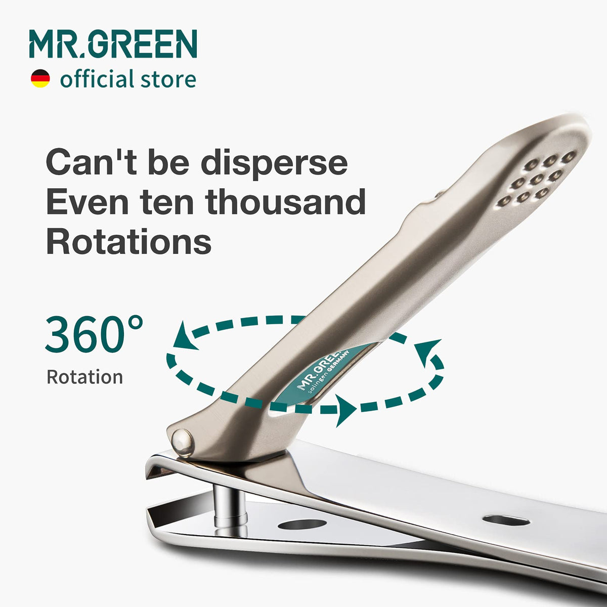MR.GREEN Nail Clippers stainless steel texture