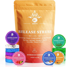 MR MIRYE Shower Steamers 20-Pack with various scents