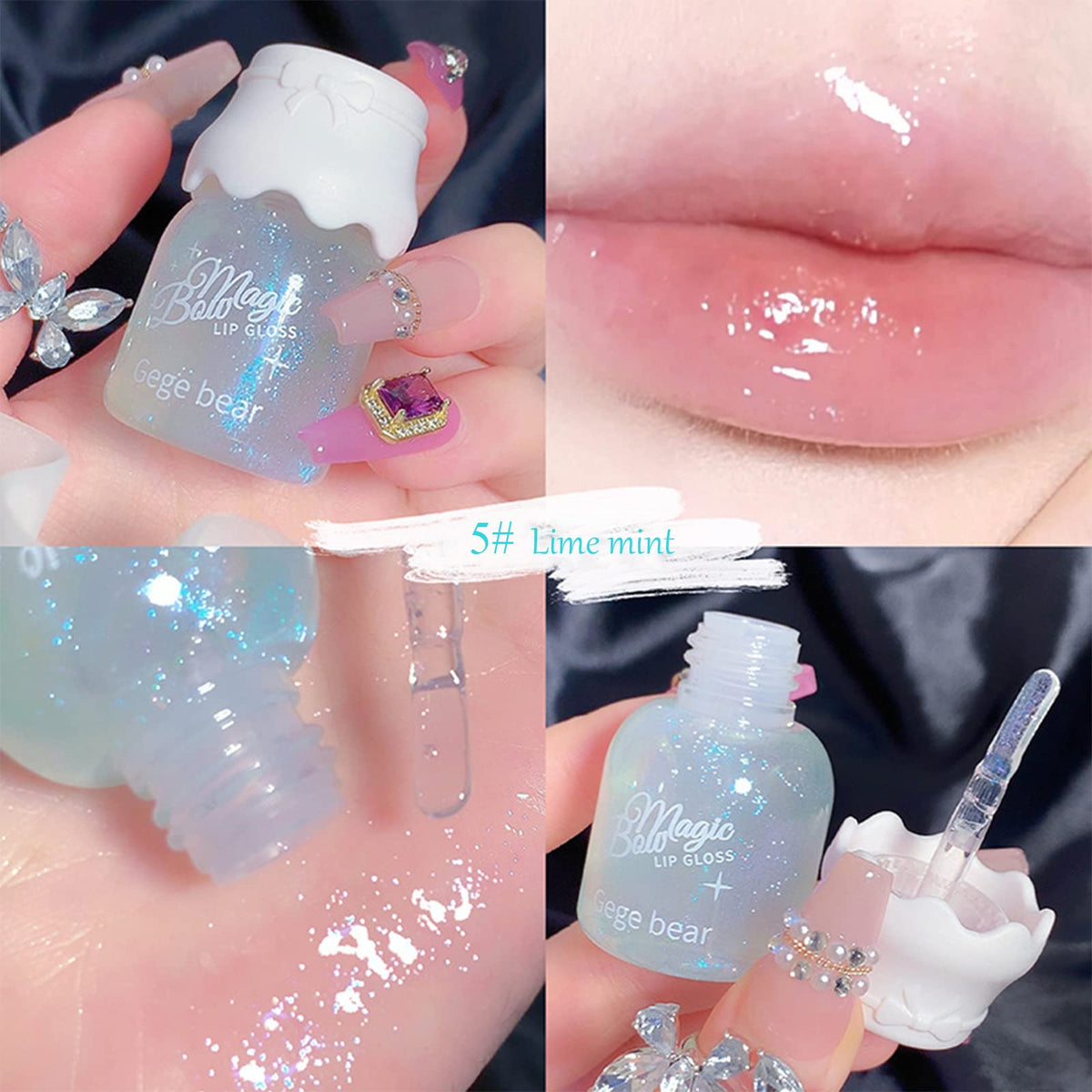 Mrettick lip gloss with applicator close-up