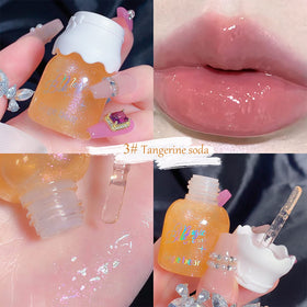 Mrettick Shimmer Lip Gloss Set displayed on a vanity