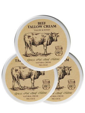 MROUVIK Beef Tallow for Skin front view with honey cream