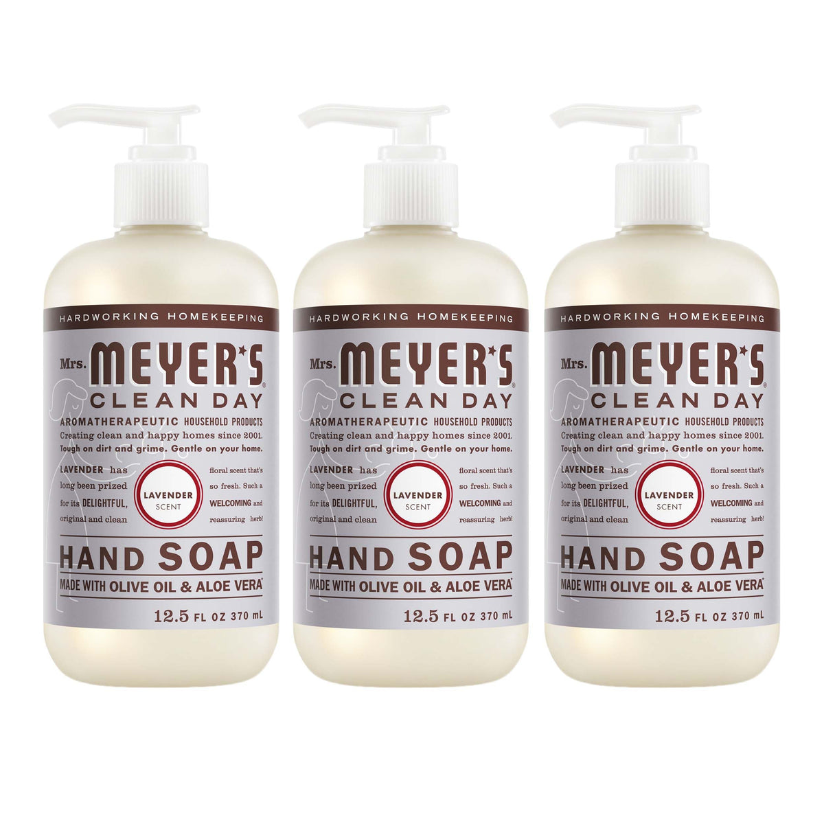 Mrs. MEYER'S Clean Day Hand Soap Lavender 12.5 Fl Oz front view