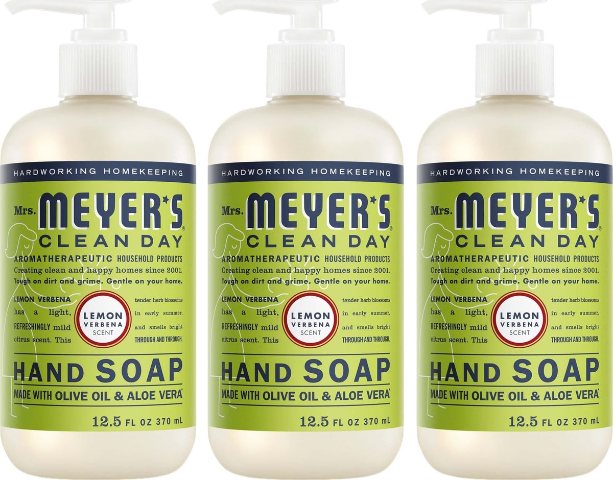 Mrs. MEYER'S Clean Day Hand Soap Lemon Verbena 12.5 Fl Oz bottle front view
