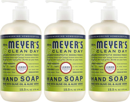 Mrs. MEYER'S Clean Day Hand Soap Lemon Verbena 12.5 Fl Oz bottle front view