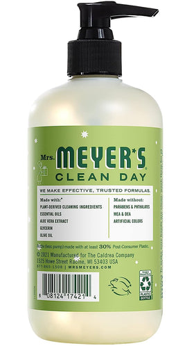 Mrs. MEYER'S Clean Day Hand Soap Peppermint bottle with label
