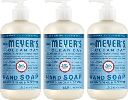 Mrs. MEYER'S Clean Day Hand Soap Rain Water scent 3 pack front view