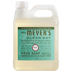 Mrs. Meyer's Clean Day Hand Soap Refill Basil 33 Fl Oz front view