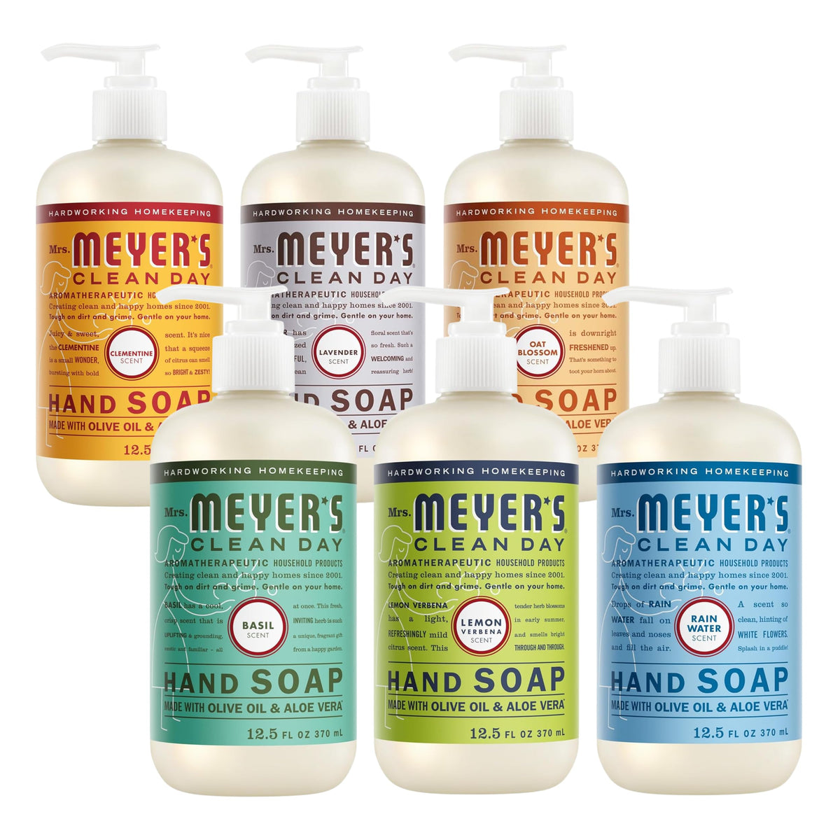 Mrs. MEYER'S Clean Day Liquid Hand Soap Variety Pack, front view