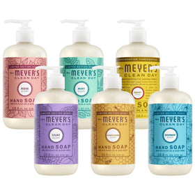 Mrs. MEYER'S Clean Day Liquid Hand Soap Variety Pack front view with six bottles