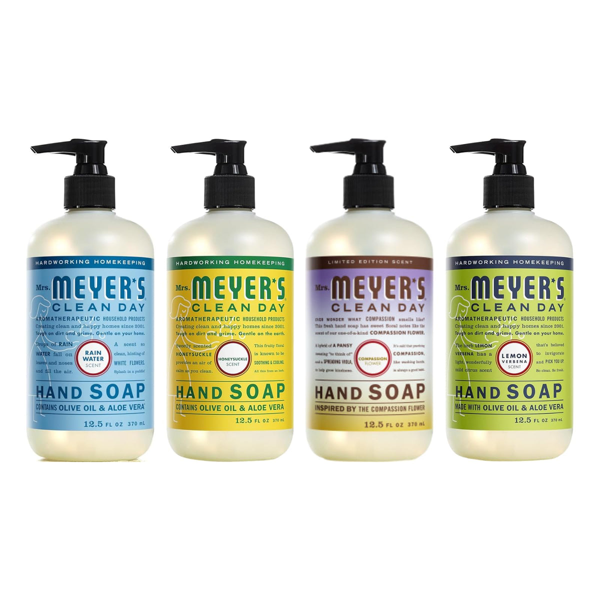 Mrs. MEYER'S Clean Day Liquid Hand Soap Variety Pack with 4 bottles