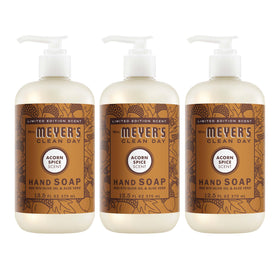 Mrs. MEYER'S Hand Soap 3 Pack Acorn Spice Scent front view