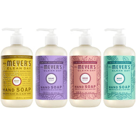 Mrs. MEYER'S Holiday Hand Soap Bundle featuring Lavender + Lemon Verbena and Rainwater + Oat Blossom