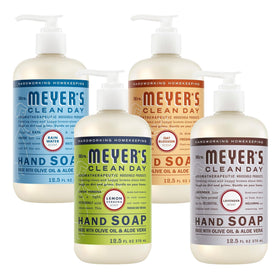 Mrs. MEYER'S Holiday Hand Soap Bundle Lavender and Lemon Verbena front view