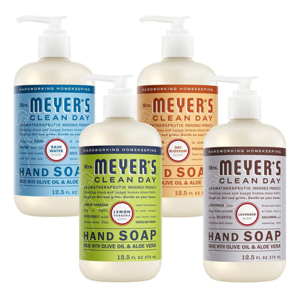 Mrs. MEYER'S Holiday Hand Soap Bundle Lavender and Lemon Verbena front view