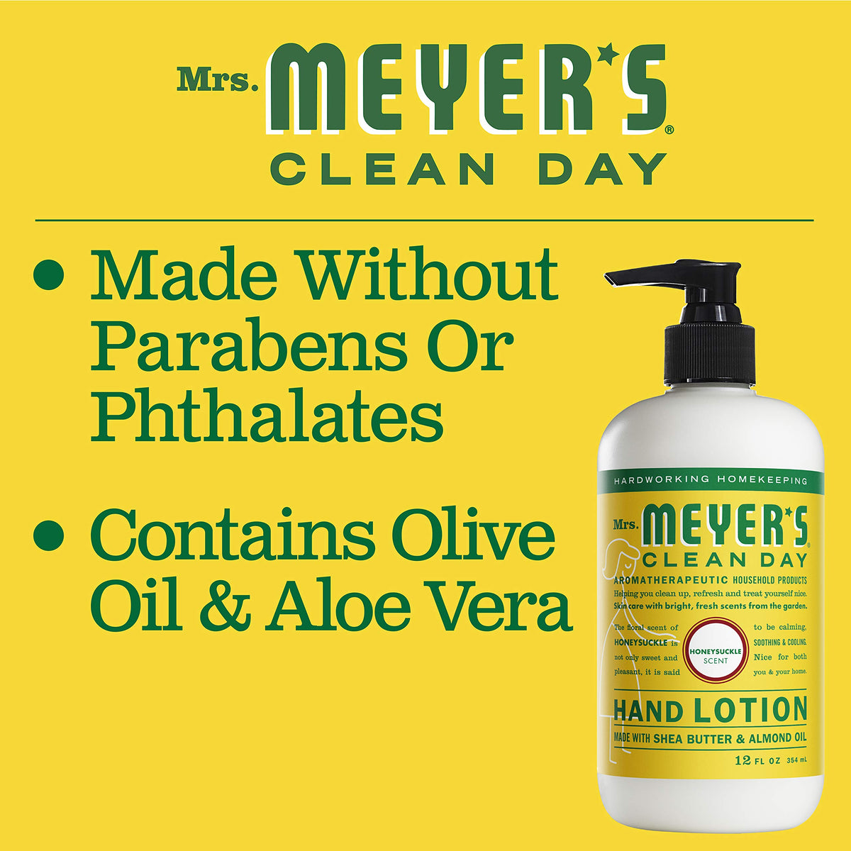 Mrs. MEYER'S Honeysuckle Hand Lotion packaging