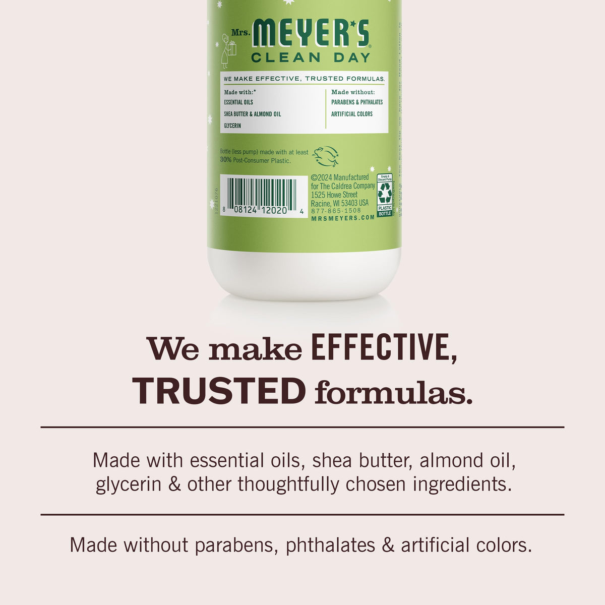 Mrs. MEYER'S Iowa Pine Hand Lotion with pine branches