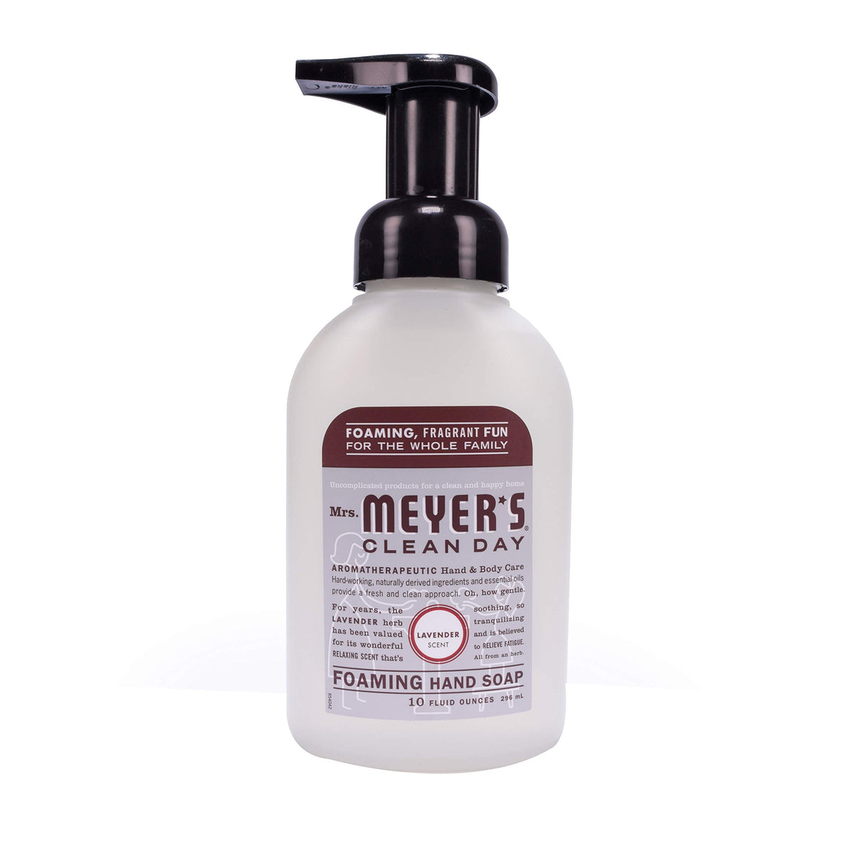 Mrs. MEYER'S Lavender Foaming Hand Soap packaging side view