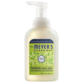 Mrs. MEYER'S Lemon Verbena Foaming Hand Soap 10 oz front view