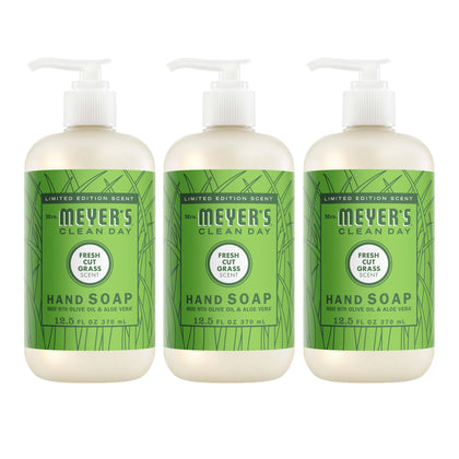 Mrs. MEYER'S Liquid Hand Soap Fresh Cut Grass 12.5 oz front view