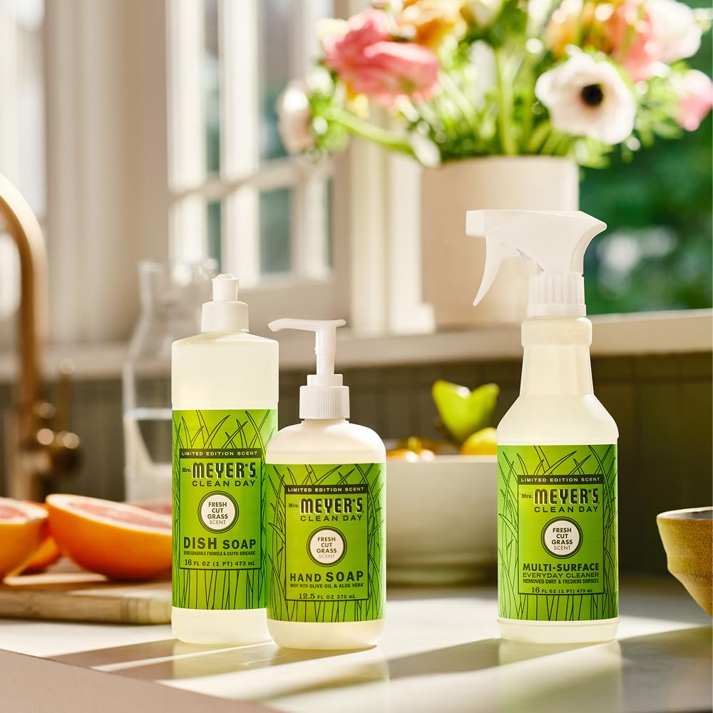 Mrs. MEYER'S Liquid Hand Soap Fresh Cut Grass with olive leaf