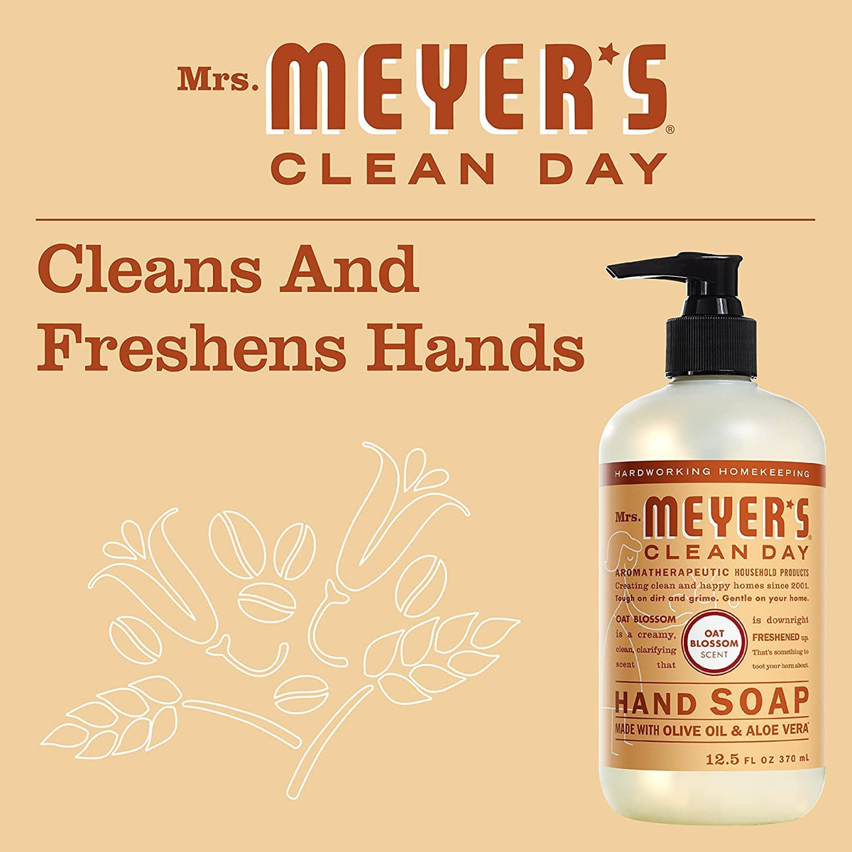 Mrs. MEYER'S Liquid Hand Soap Oat Blossom in bathroom setting