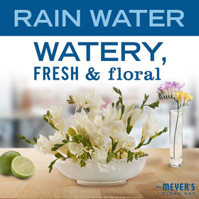 Mrs. MEYER'S Liquid Hand Soap Rainwater Scent with fresh rain imagery