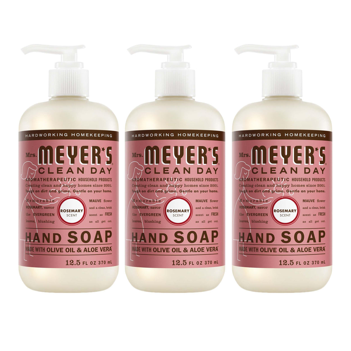 Mrs. MEYER'S Liquid Hand Soap Rosemary Scent front view