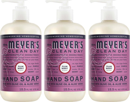 Mrs. MEYER'S Plum Berry Liquid Hand Soap 12.5 fl oz front view