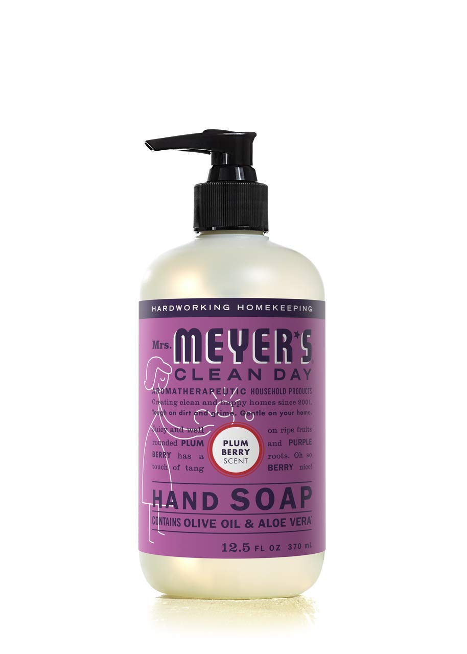 Mrs. MEYER'S Plumberry scent hand soap bottle