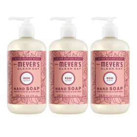 Mrs. MEYER'S Rose Liquid Hand Soap 12.5 fl oz front view