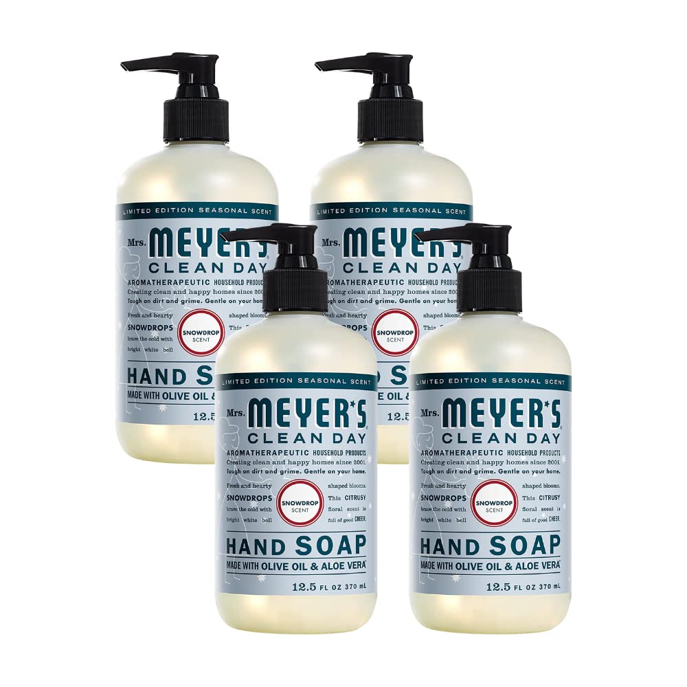 Mrs. MEYER'S SnowDrop Liquid Hand Soap 12.5 oz front view