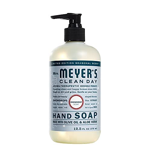 Mrs. MEYER'S SnowDrop Liquid Hand Soap 12.5 oz side view