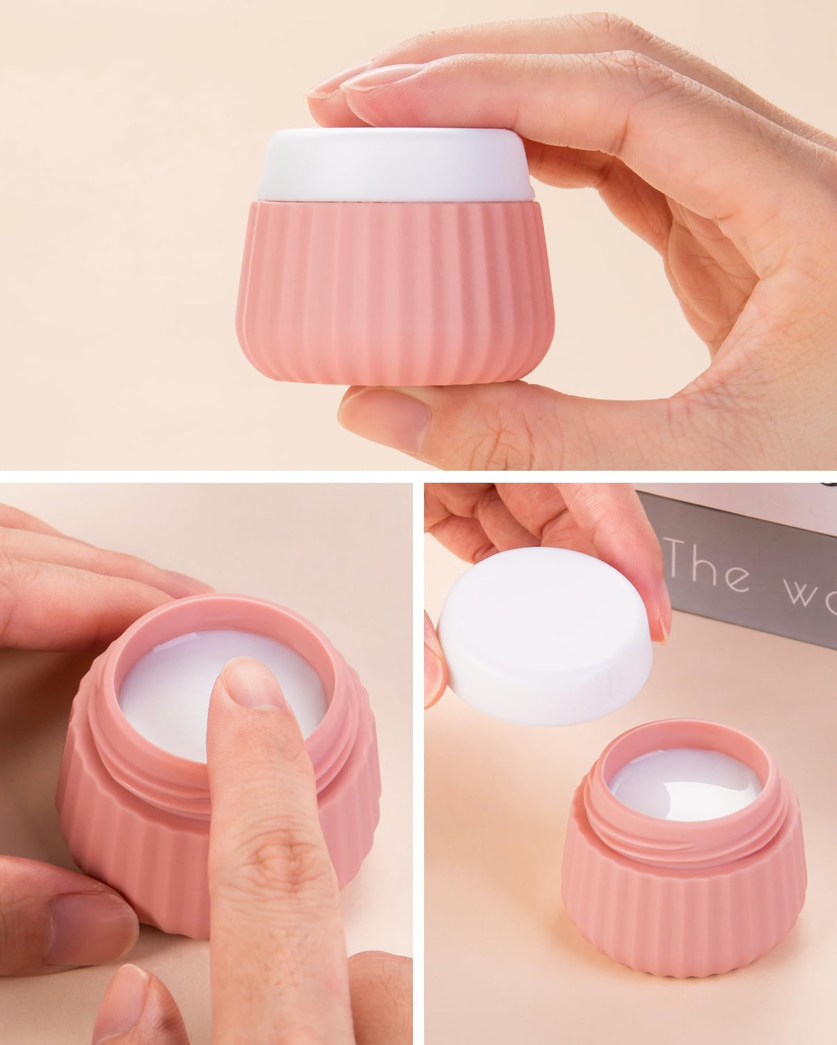 Mrsdry cream jars with clear makeup bag, travel essentials