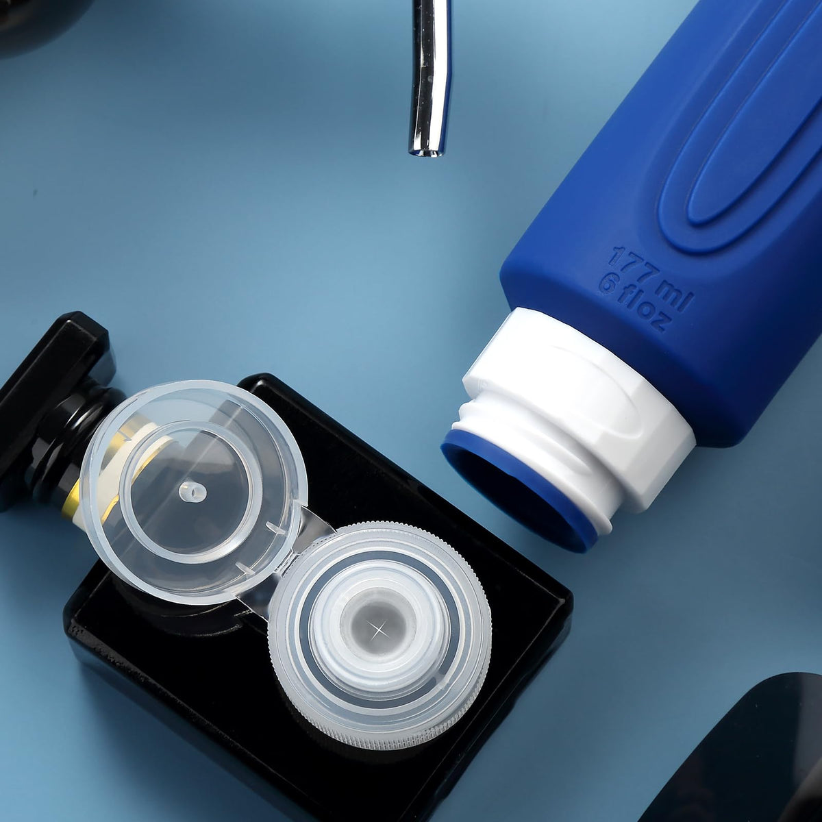 Mrsdry silicone travel bottles with flip top caps