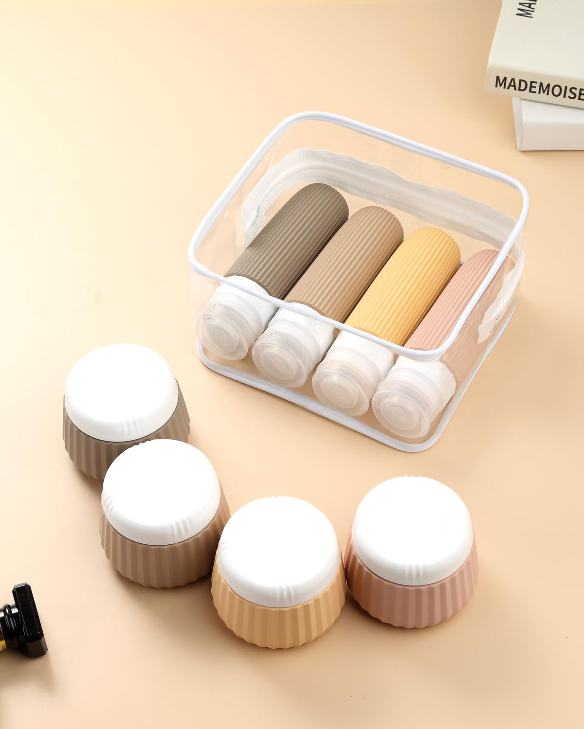 Mrsdry silicone travel containers in different colours