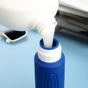 Mrsdry travel bottle in opal shape showing leak-proof design