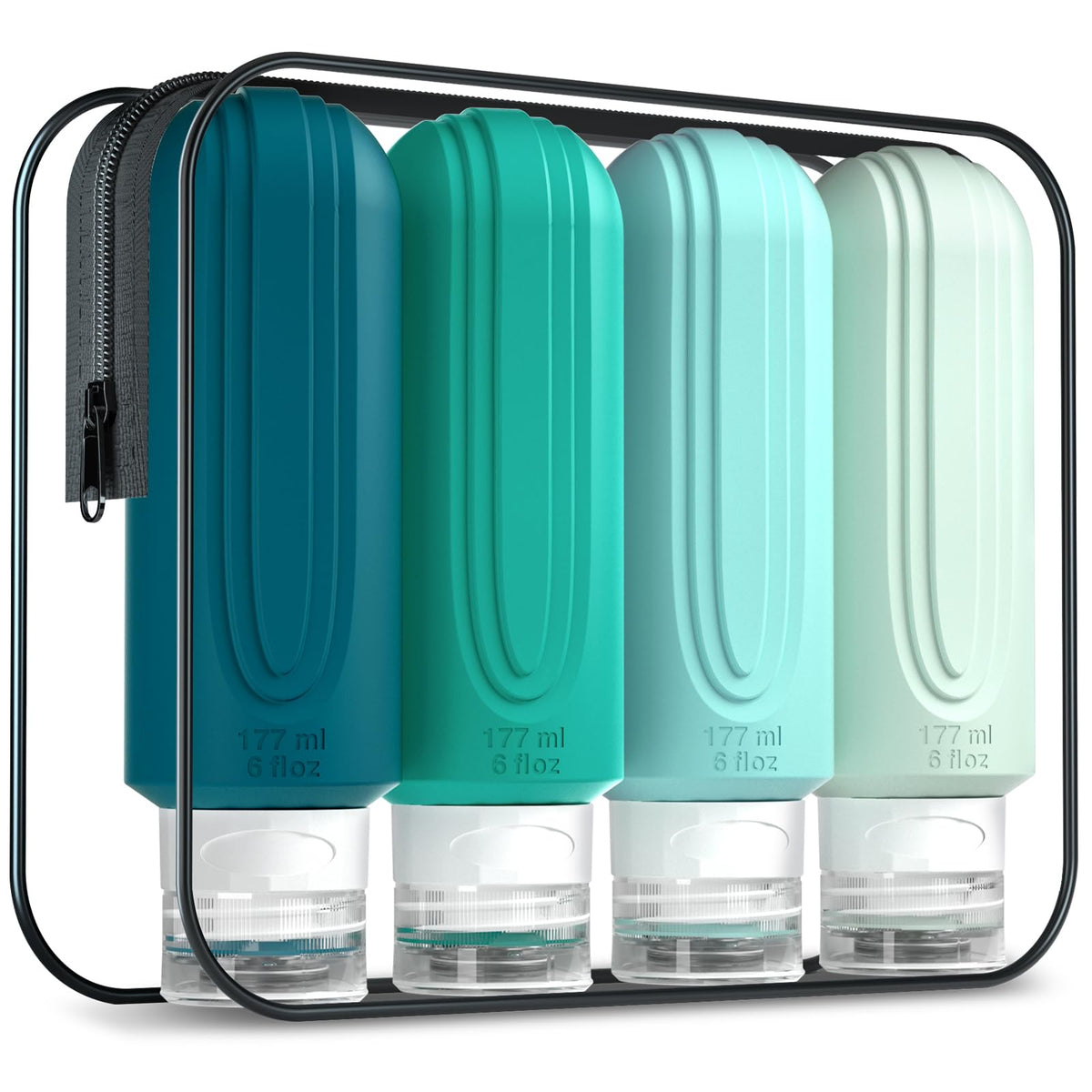Mrsdry travel bottles 6oz front view with flip top cap