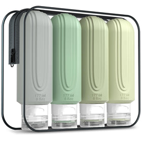 Mrsdry Travel Bottles 6oz front view with silicone design