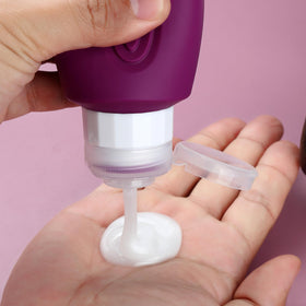 Mrsdry travel bottles 6oz in use with shampoo and lotion