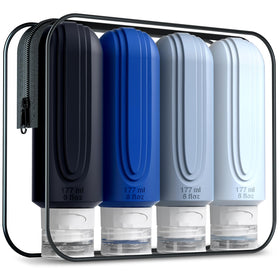 Mrsdry Travel Bottles 6oz set with PVC toiletry bag