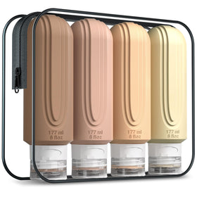 Mrsdry travel bottles 6oz set with PVC toiletry bag