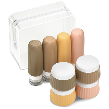 Mrsdry Travel Bottles 8 Pack with Clear Bag front view