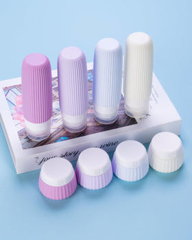 Mrsdry Travel Bottles displayed in clear makeup bag