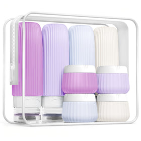 Mrsdry Travel Bottles for Toiletries 8 Pack with clear bag