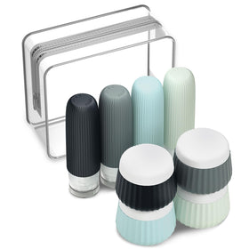 Mrsdry travel bottles kit 8 pack with clear makeup bag