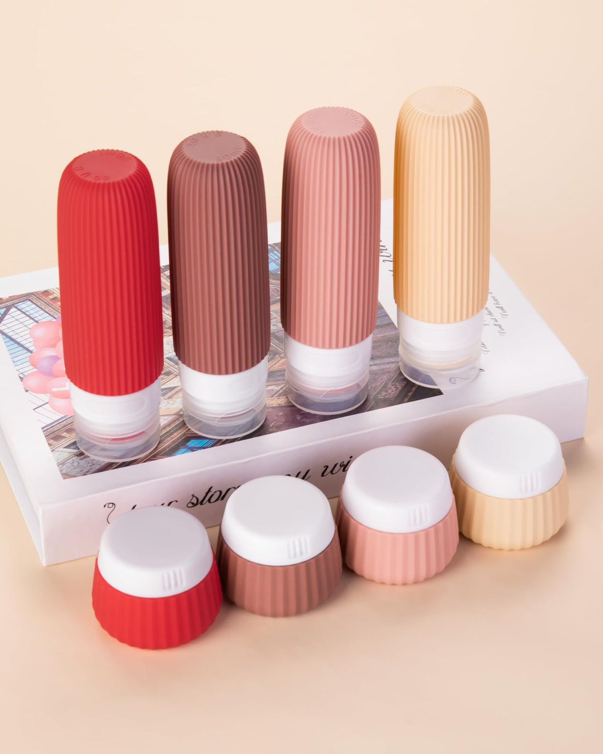 Mrsdry Travel Bottles pack showing leak-proof design and silicone material