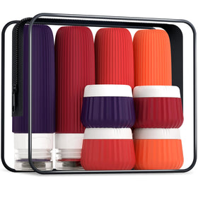 Mrsdry travel bottles set including silicone squeeze bottles and cream jars