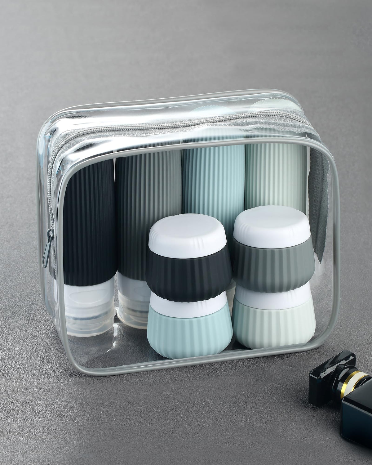 Mrsdry travel bottles set with various skincare products